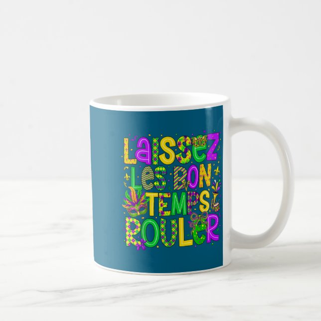 Taza De Café Laissez Les Bon Temps Rouler Matching Mardi Gras P (Derecha)