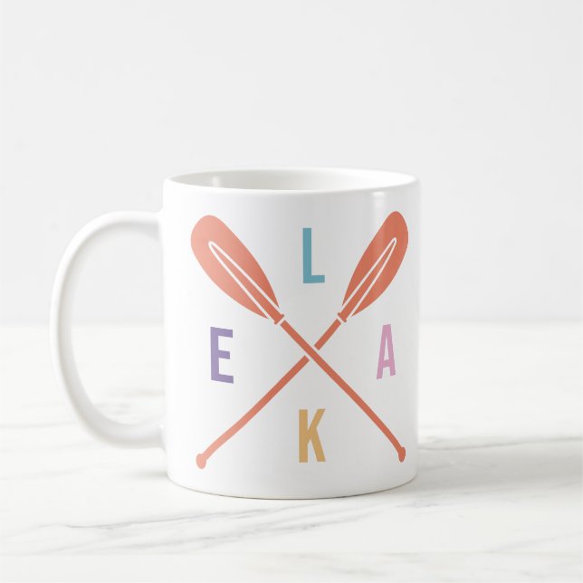 Taza De Café Lake Boat Paddles (Izquierda)
