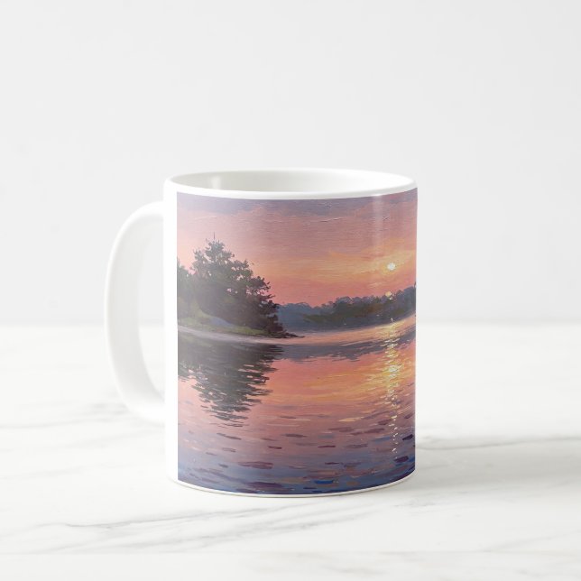 Taza De Café Lake During Dusk (Anverso izquierdo)