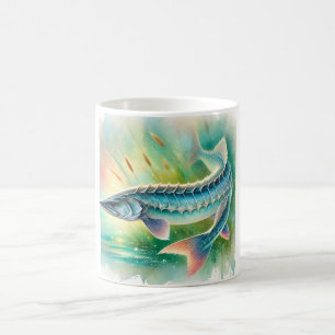 Taza De Café Lake sturgeon painting 160924AREF110 - Watercolor