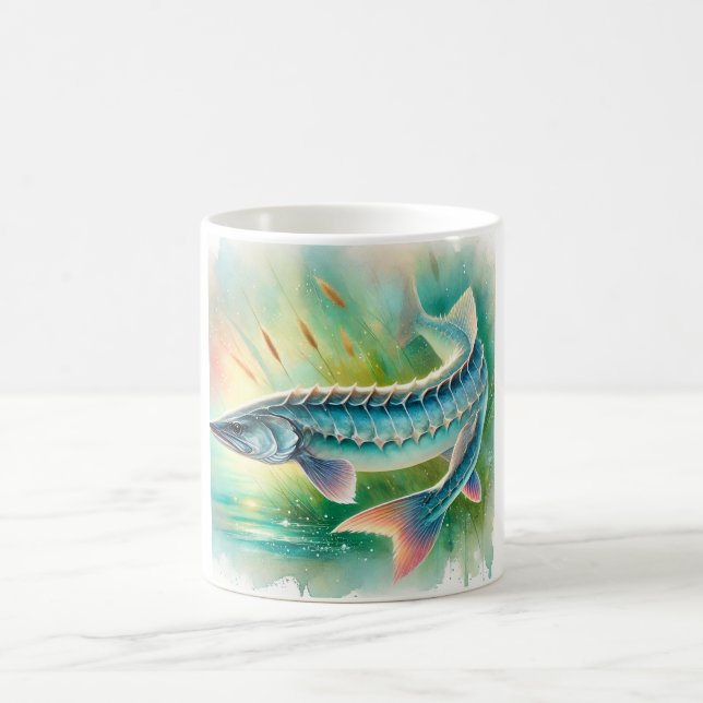 Taza De Café Lake sturgeon painting 160924AREF110 - Watercolor (Centro)