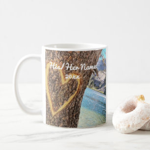 Taza De Café Lake Tahoe Blue Water Tree Heart Love