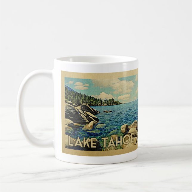 Taza De Café Lake Tahoe Coffee Mug Viajes de época (Izquierda)