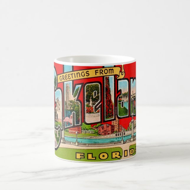 Taza De Café Lakeland retro Florida (Centro)