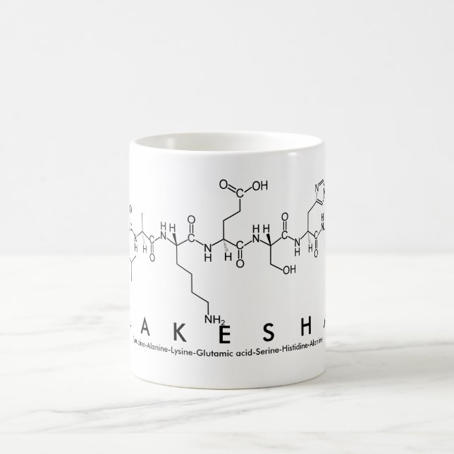 Taza De Café Lakesha peptide nombre mug (Centro)