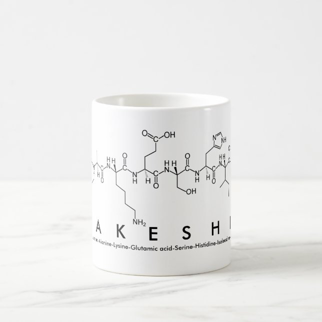 Taza De Café Lakeshia peptide nombre mug (Centro)