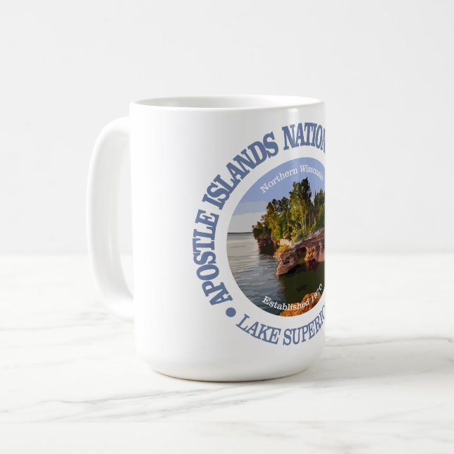 Taza De Café Lakeshore nacional de las islas Apóstol (Anverso izquierdo)