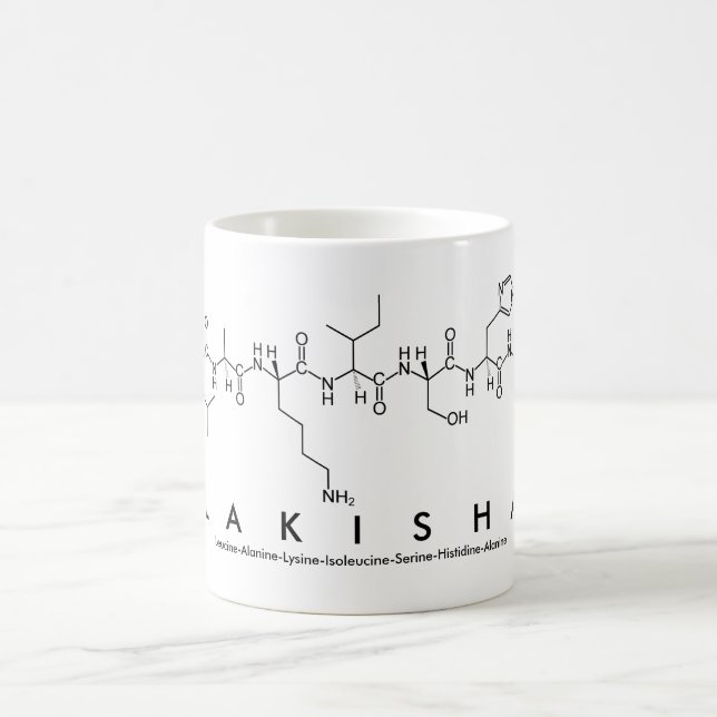 Taza De Café Lakisha péptido nombre mug (Centro)