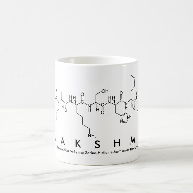 Taza De Café Lakshmi peptide nombre mug (Centro)