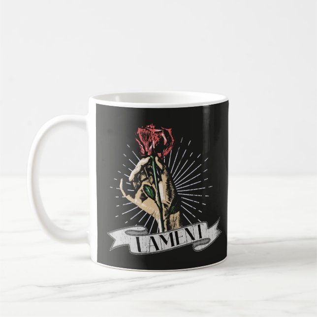 Taza De Café Lament - Diseño Gótico de Calzado (Izquierda)