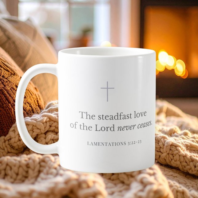 Taza De Café Lamentations 3:22-23 Scripture Verse Christian   (Subido por el creador)