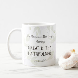 Taza De Café Lamentations 3:23  Religious Inspirational Quote