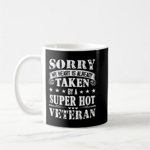 Taza De Café Lamento Que Mi Corazón Sea Tomado Por Un Veterano
