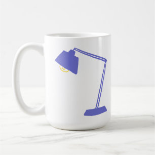 Taza De Café Lámpara de escritorio azul minimalista decoración