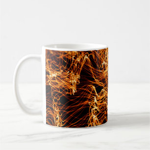 Taza De Café Lámparas de oro abstractas