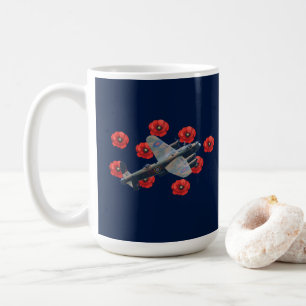 Taza De Café Lancaster Vintage Entre Los Poppies Rojos