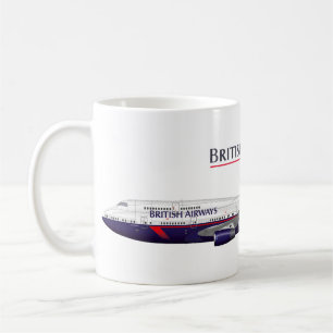 Taza De Café Landor Retro Jumbo Jet Clásico Diseño Británico Av