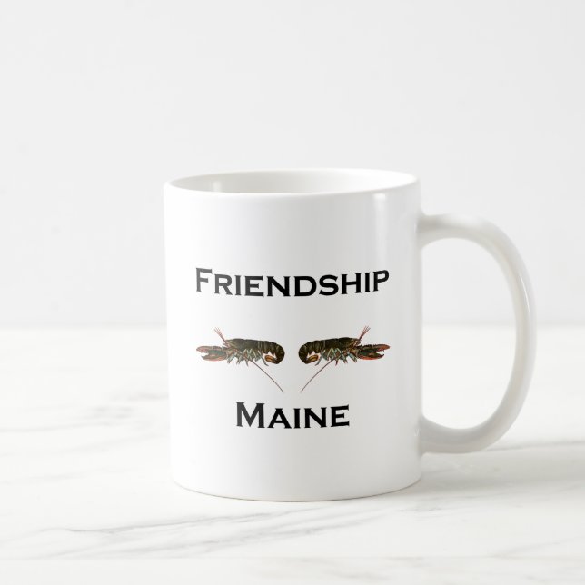 Taza De Café Langostas de Maine de la amistad (Derecha)