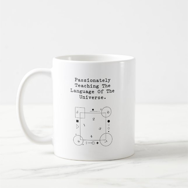 Taza De Café Language of Universe | Passionate Math Teaching (Izquierda)