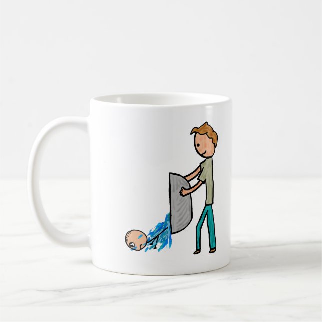 Taza De Café Lanza Bebé Con Agua De Baño (Izquierda)