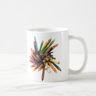 Taza De Café Lápices coloreados artistas del aceite