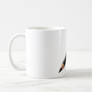 Taza De Café Lápiz de delineador negro Ilustración de maquillaj