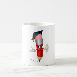 Taza De Café Lápiz de graduación con diploma