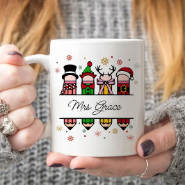 Taza De Café Lápiz de nombre de profesor personalizado, regalo 