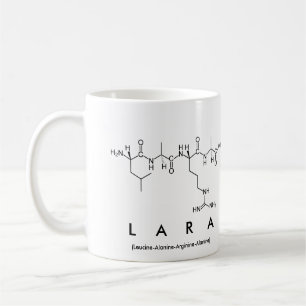 Taza De Café Lara peptide name mug