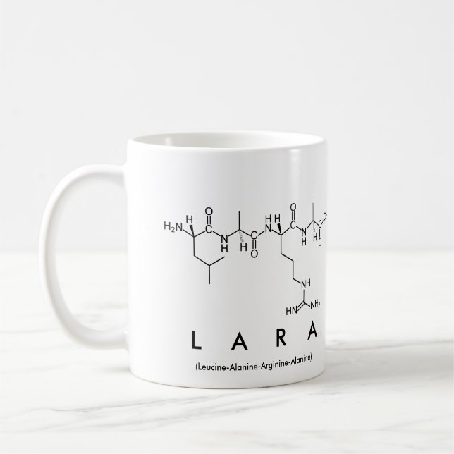 Taza De Café Lara peptide name mug (Izquierda)