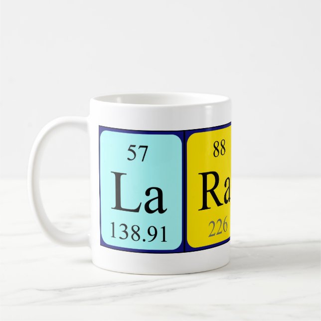 Taza De Café Laraine nombre de tabla periódica mug (Izquierda)
