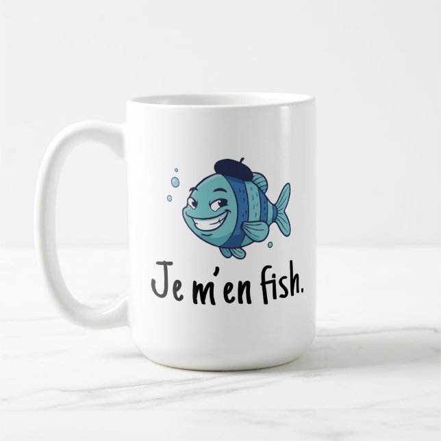Taza De Café Large Mug - Je m'en fish (Izquierda)
