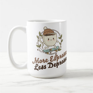 Taza De Café Large Mug - More Espresso. Less Depresso.