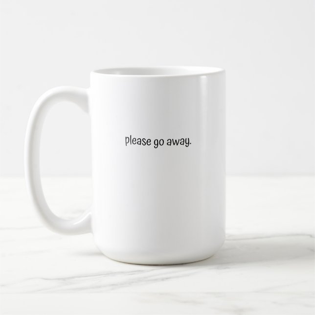 Taza De Café Large Mug - Please Go Away. (Izquierda)