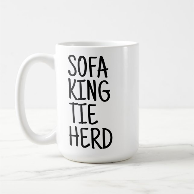 Taza De Café Large Mug - Sofa King Tie Herd (Izquierda)