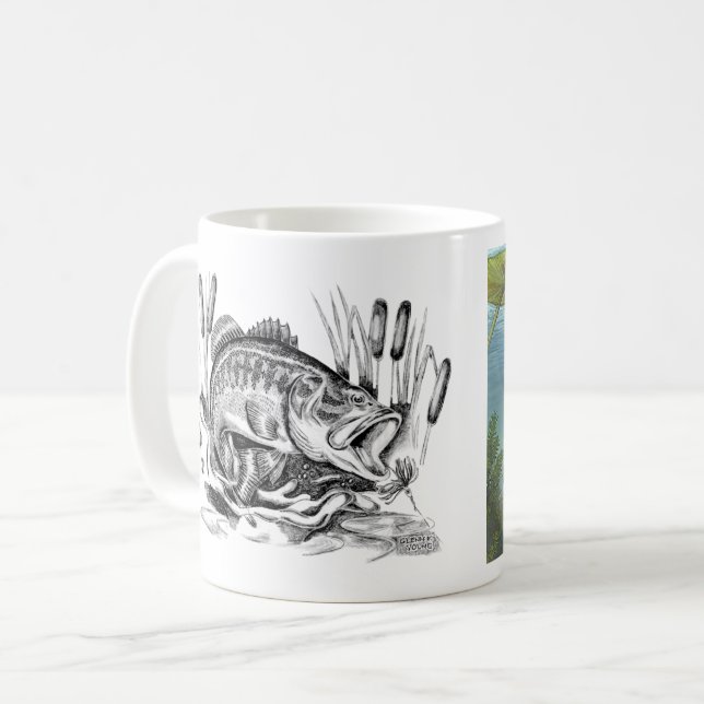 Taza De Café Largemouth Bass (Anverso izquierdo)