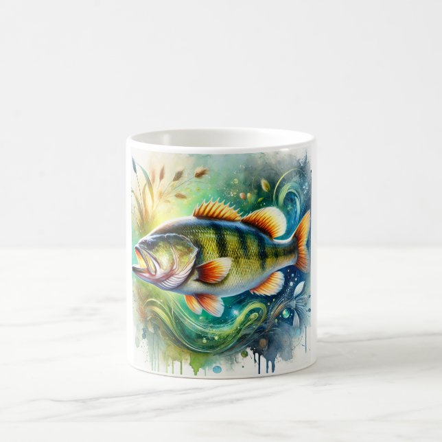 Taza De Café Largemouth Bass Serenity 310824AREF151 - Watercolo (Centro)