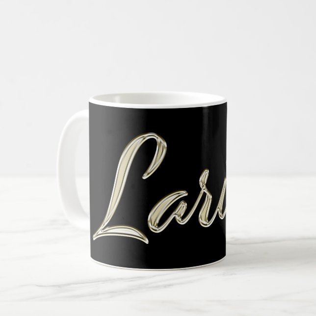 Taza De Café Larissa white gold Handwriting Tasse Kaffeetasse (Anverso izquierdo)