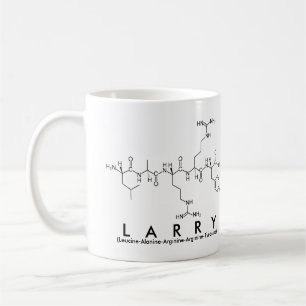Taza De Café Larry peptide name mug
