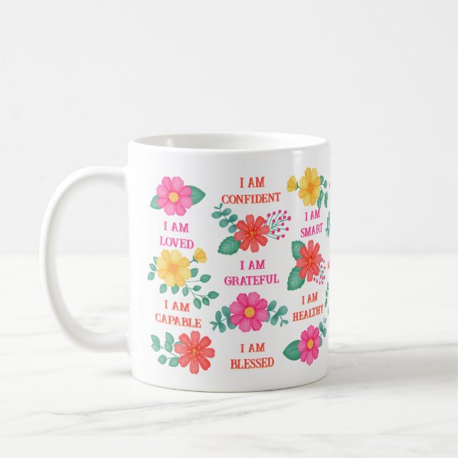 Taza De Café Las afirmaciones crean sus propias citas inspirado (Izquierda)