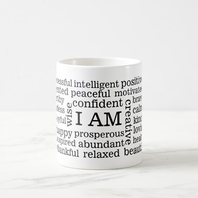 Taza De Café Las afirmaciones positivas de la imagen sana del (Centro)