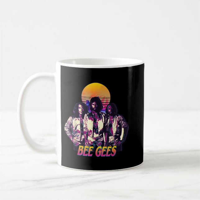 Taza De Café Las Bee Gees Viven Para Hombres Y Mujeres (Izquierda)