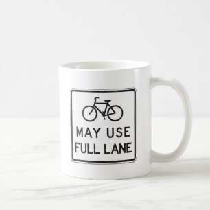 Taza De Café Las bicicletas pueden utilizar el carril lleno