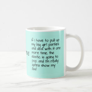 Taza De Café Las bragas grandes del chica de la turquesa que