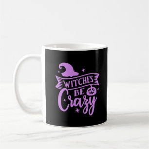 Taza De Café Las Brujas Están Loca Negra y Morada