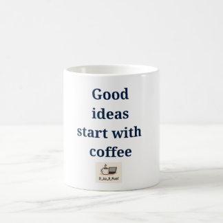 Taza De Café "Las buenas ideas empiezan con el café" Funny Work