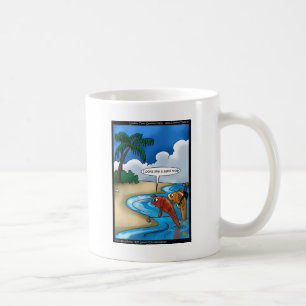 Taza De Café Las Camisetas Divertidas del Pez Golfista Tarjetas