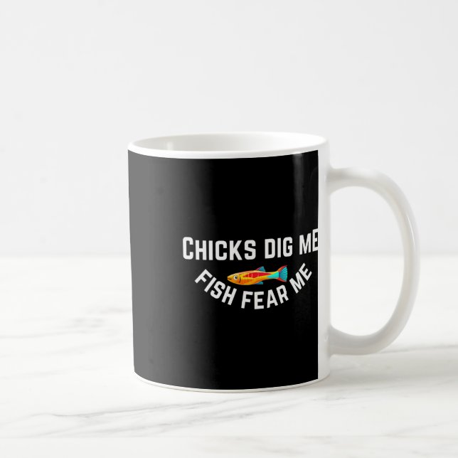 Taza De Café Las chicas me cavan el pez me temen (Derecha)