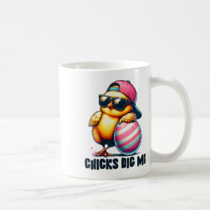 Taza De Café Las Chicas Me Encantan De Pascua Graciosa Para Niñ