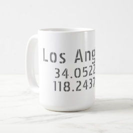 Taza De Café Las coordenadas de Los Ángeles